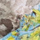 Whimsical Scene of Cats Amidst Colorful Nature