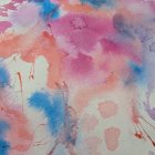 Whimsical Watercolor Fairy Girl with Floral Background