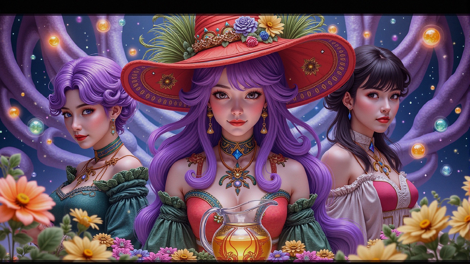 Enchanting Women in Whimsical Magical Theme