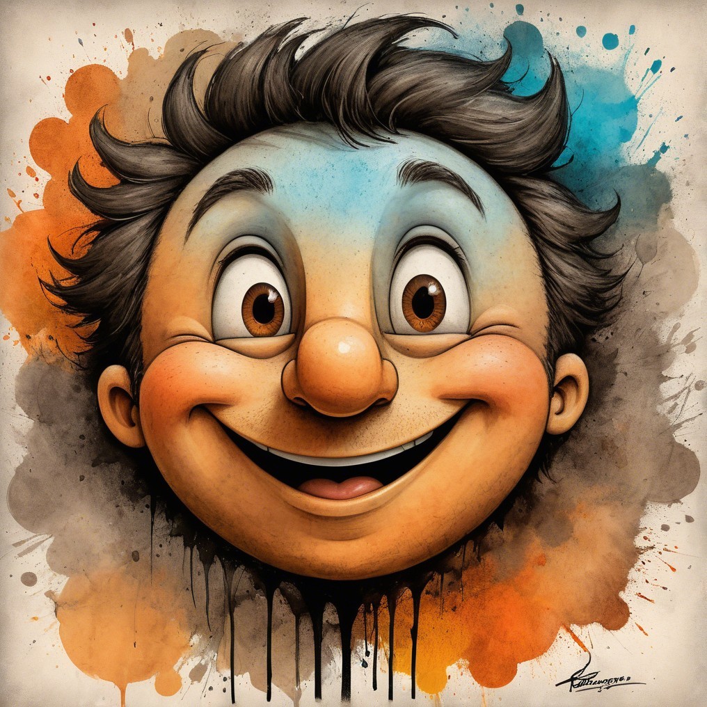 Whimsical Cartoon Character with Vibrant Colors