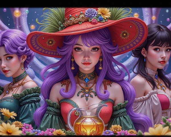 Enchanting Women in Whimsical Magical Theme