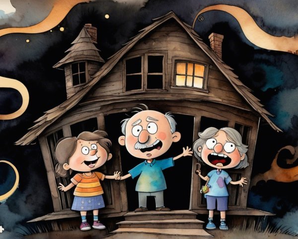 Whimsical Illustration of Characters by Spooky House