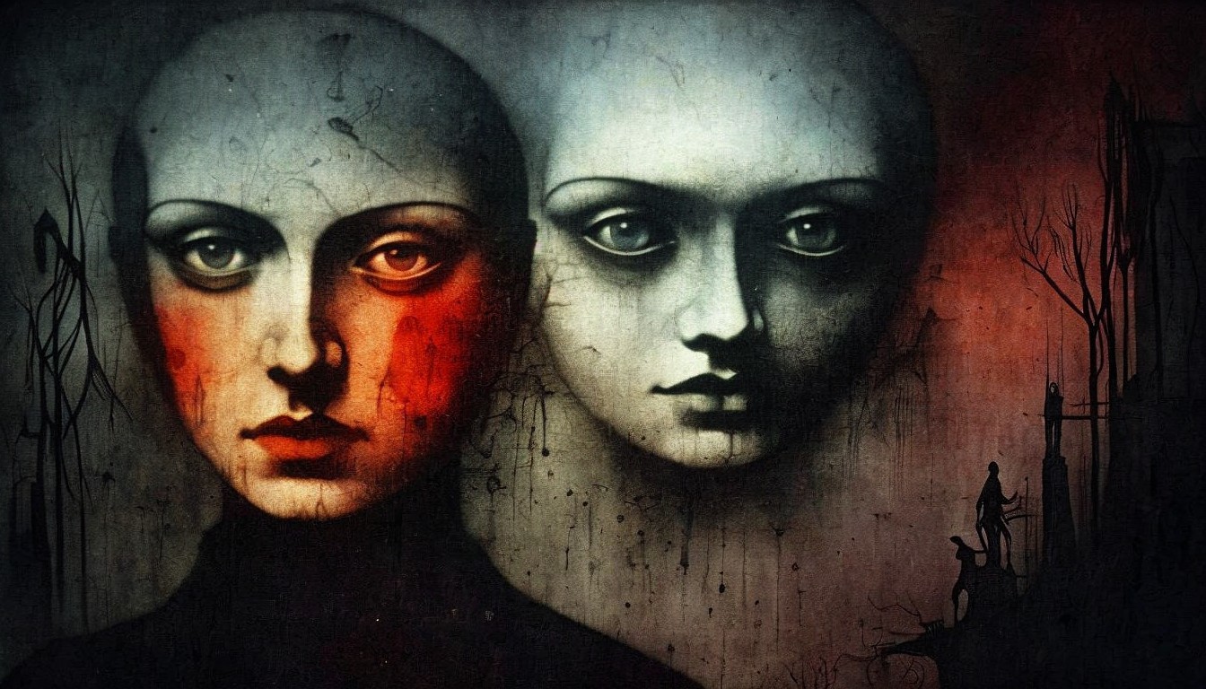 Stylized Faces Representing Duality and Emotion