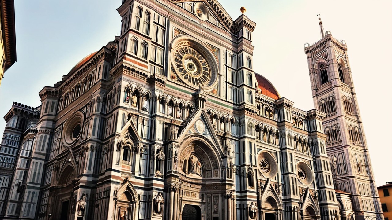 Florence Cathedral Façade and Iconic Dome Details