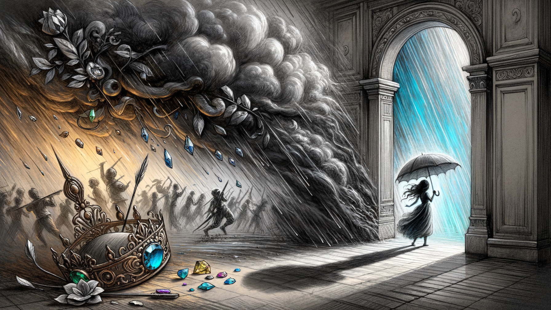 Contrast of Chaos and Serenity in Visual Art