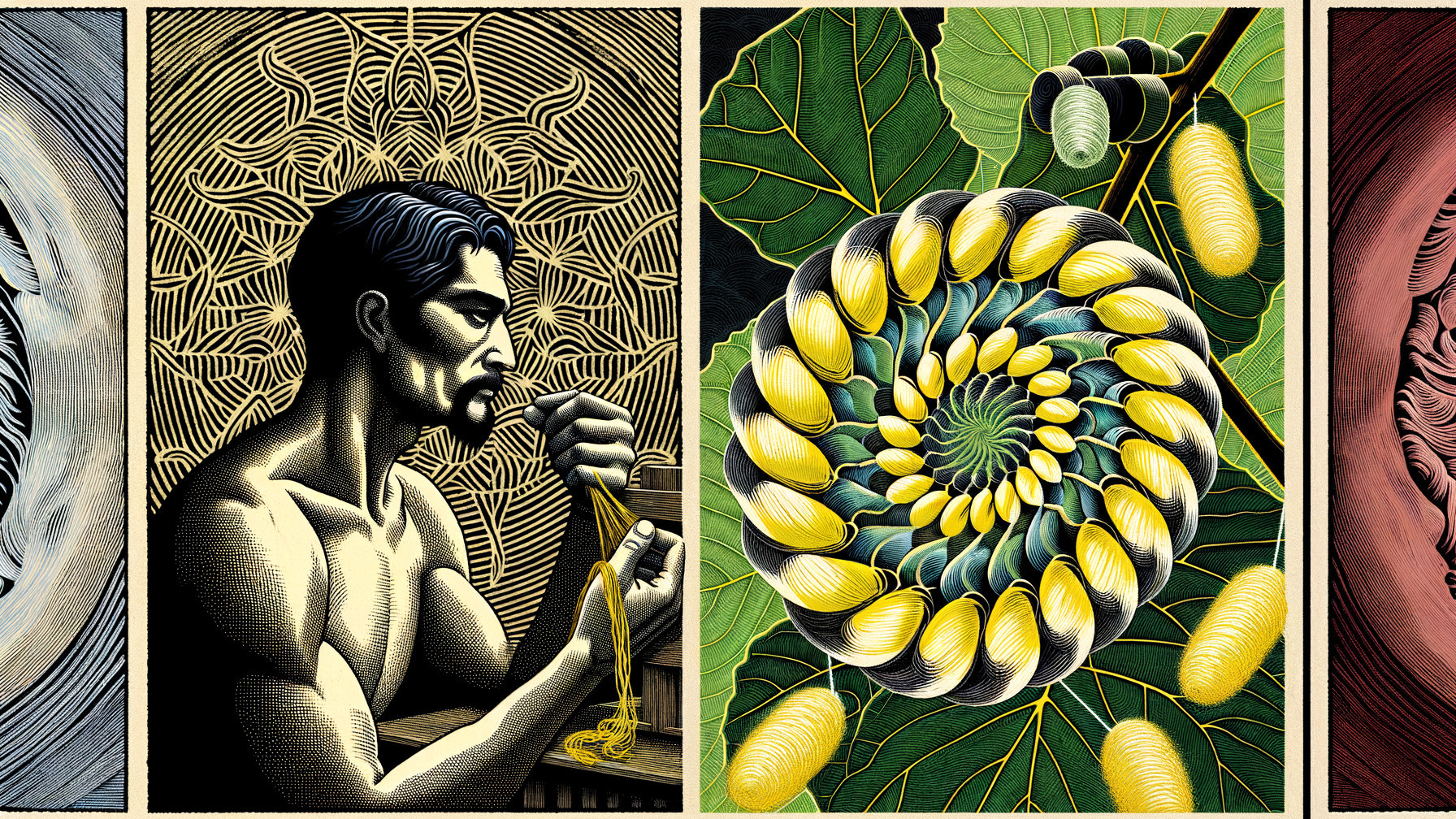 Triptych Exploring Creation and Transformation Themes