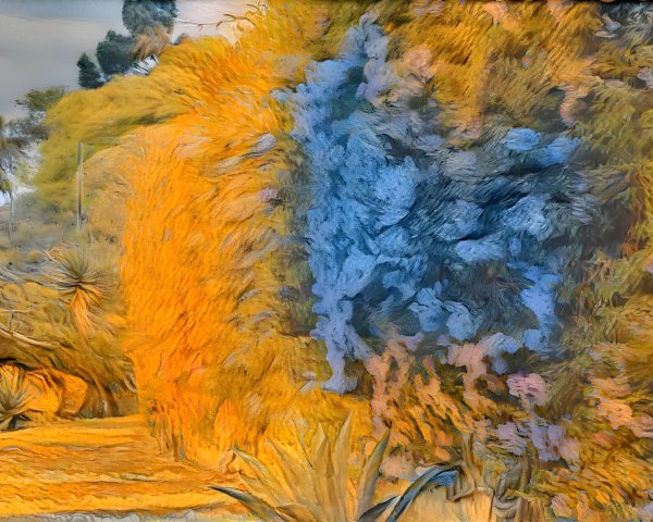 Vibrant Landscape with Warm and Cool Color Gradients