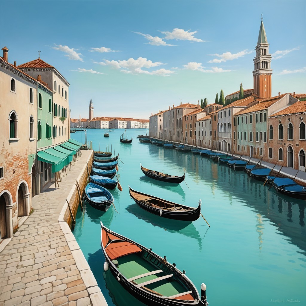 Grand Canal View with Traditional Venetian Architecture