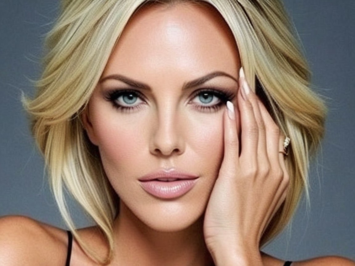 Close-up Portrait of a Woman with Striking Features
