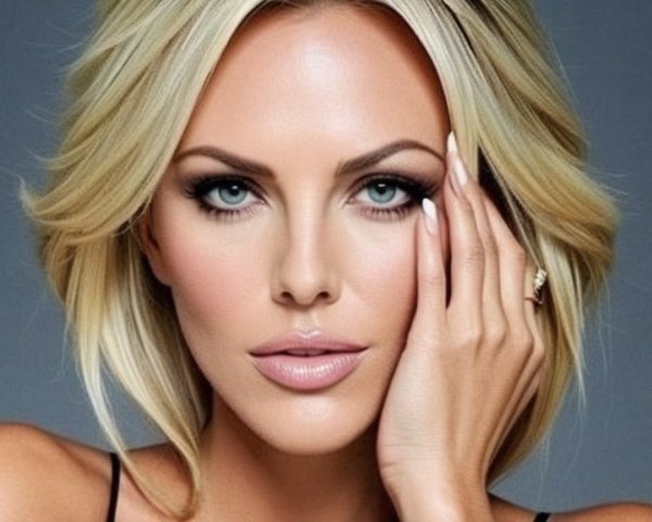 Close-up Portrait of a Woman with Striking Features