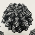 Intricately Designed Floral Sculpture with Blue Gems