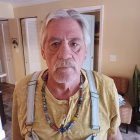 Expressionistic Cubist Self-Portrait of an Older Man