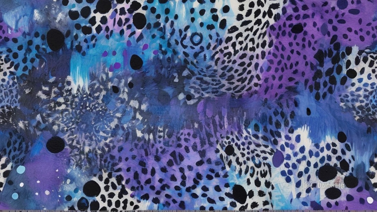 Vibrant Abstract Pattern with Blues and Purples