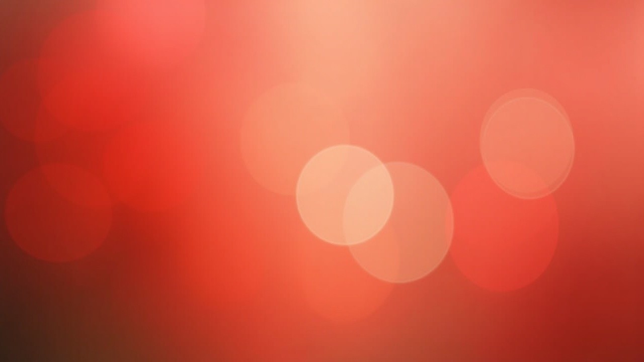 Abstract Warm Red Background with Bokeh Effects