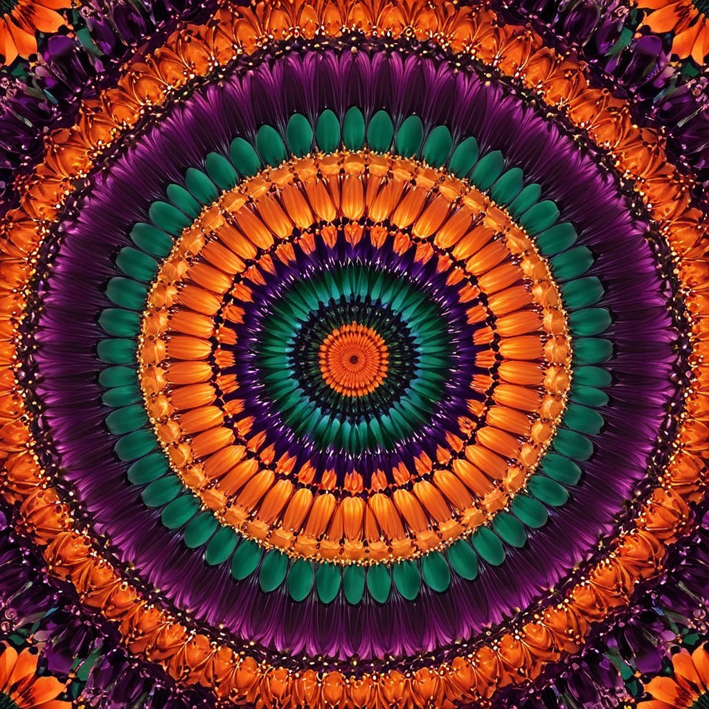 Vibrant Mandala Design with Radial Patterns