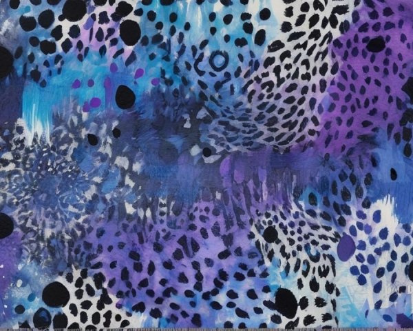Vibrant Abstract Pattern with Blues and Purples
