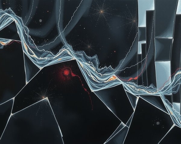 Abstract Composition of Geometric Shapes and Colors