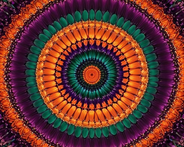 Vibrant Mandala Design with Radial Patterns