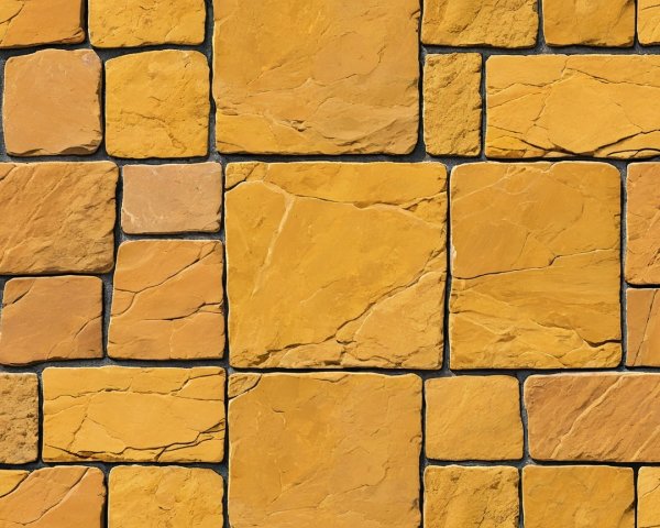 Textured Interlocking Stones in Yellow and Gold Shades