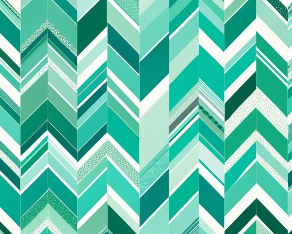 Chevron Stripe Pattern in Teal and Green Shades