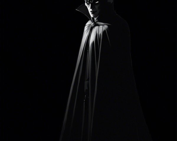 Mysterious Vigilante Figure in Dark Setting