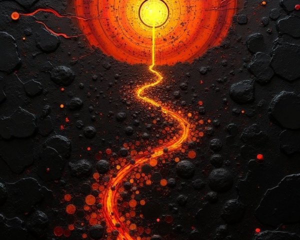 Abstract Design with Orange and Red Color Palette
