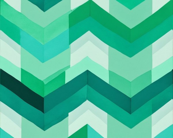 Vibrant Chevron Abstract Pattern in Green Shades