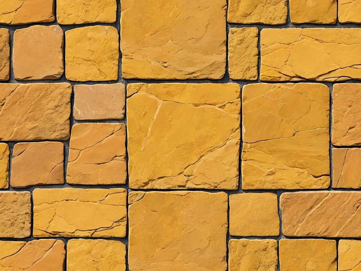 Textured Interlocking Stones in Yellow and Gold Shades