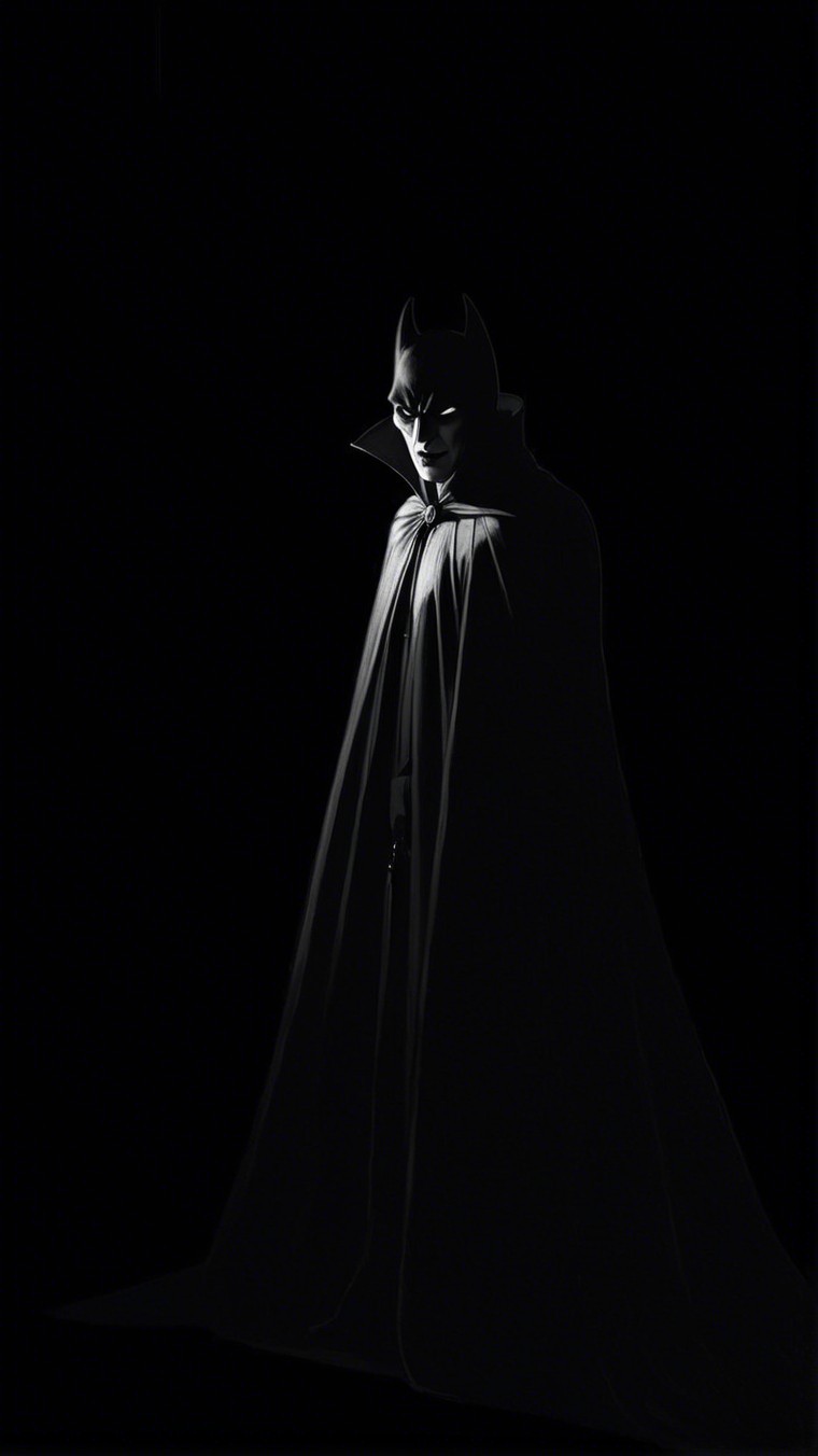 Mysterious Vigilante Figure in Dark Setting