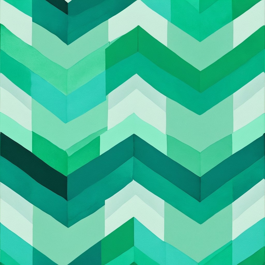 Vibrant Chevron Abstract Pattern in Green Shades
