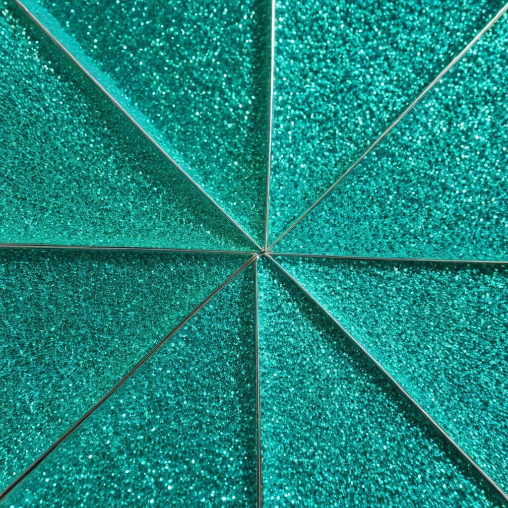 Symmetrical Teal Pattern with Shimmering Texture
