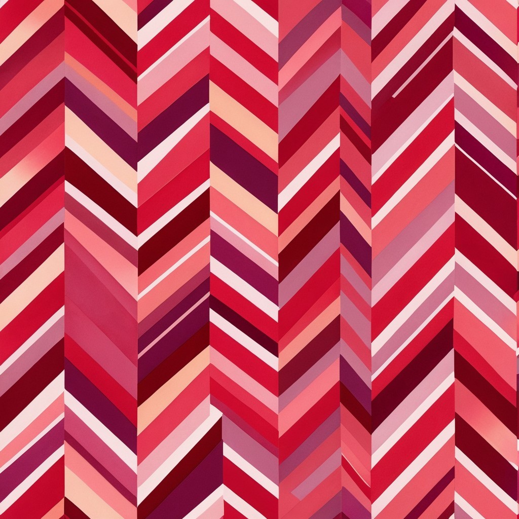 Vibrant Zigzag Stripe Pattern in Red and Pink Shades