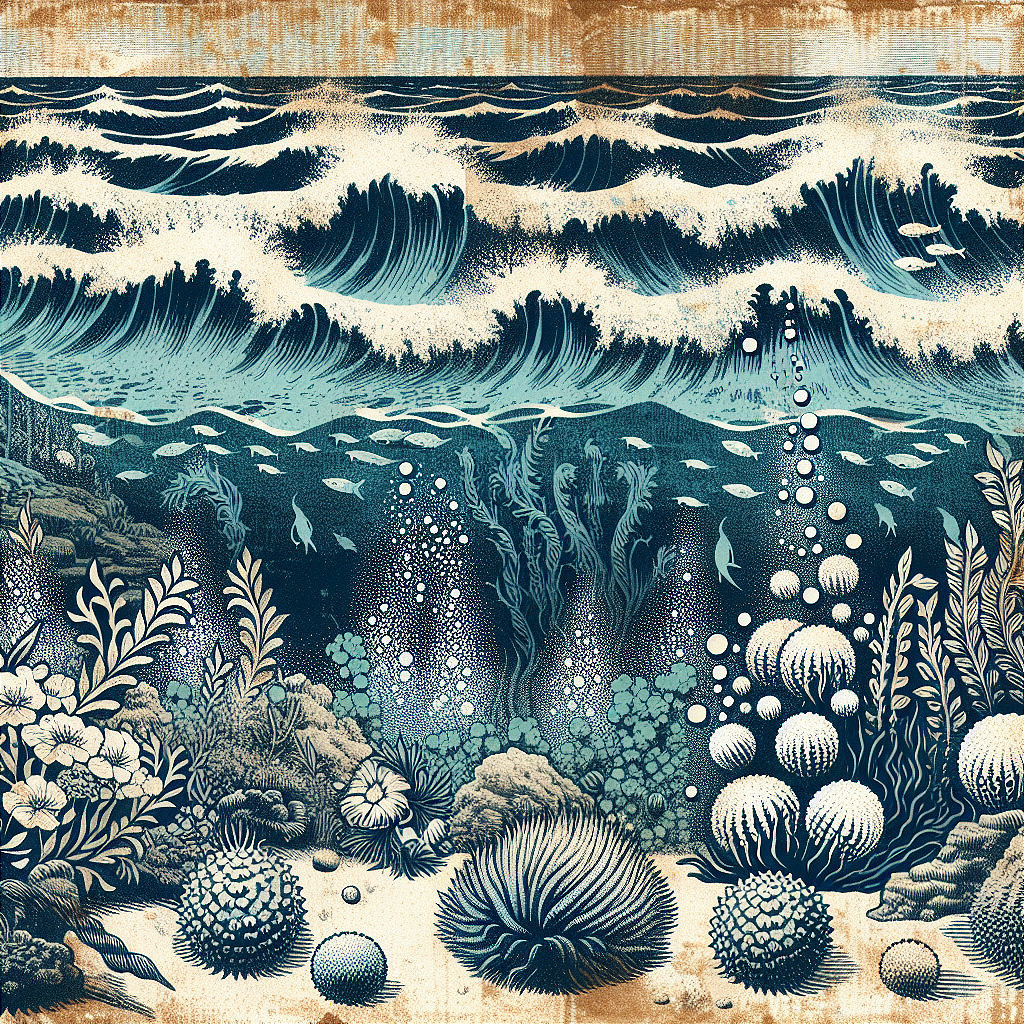 Vibrant Underwater Scene with Marine Ecosystem Details