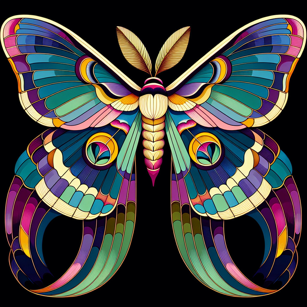 Vibrant Butterfly Design with Colorful Symmetrical Wings