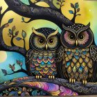 Abstract Houses Surrounded by Vibrant Nature Scene