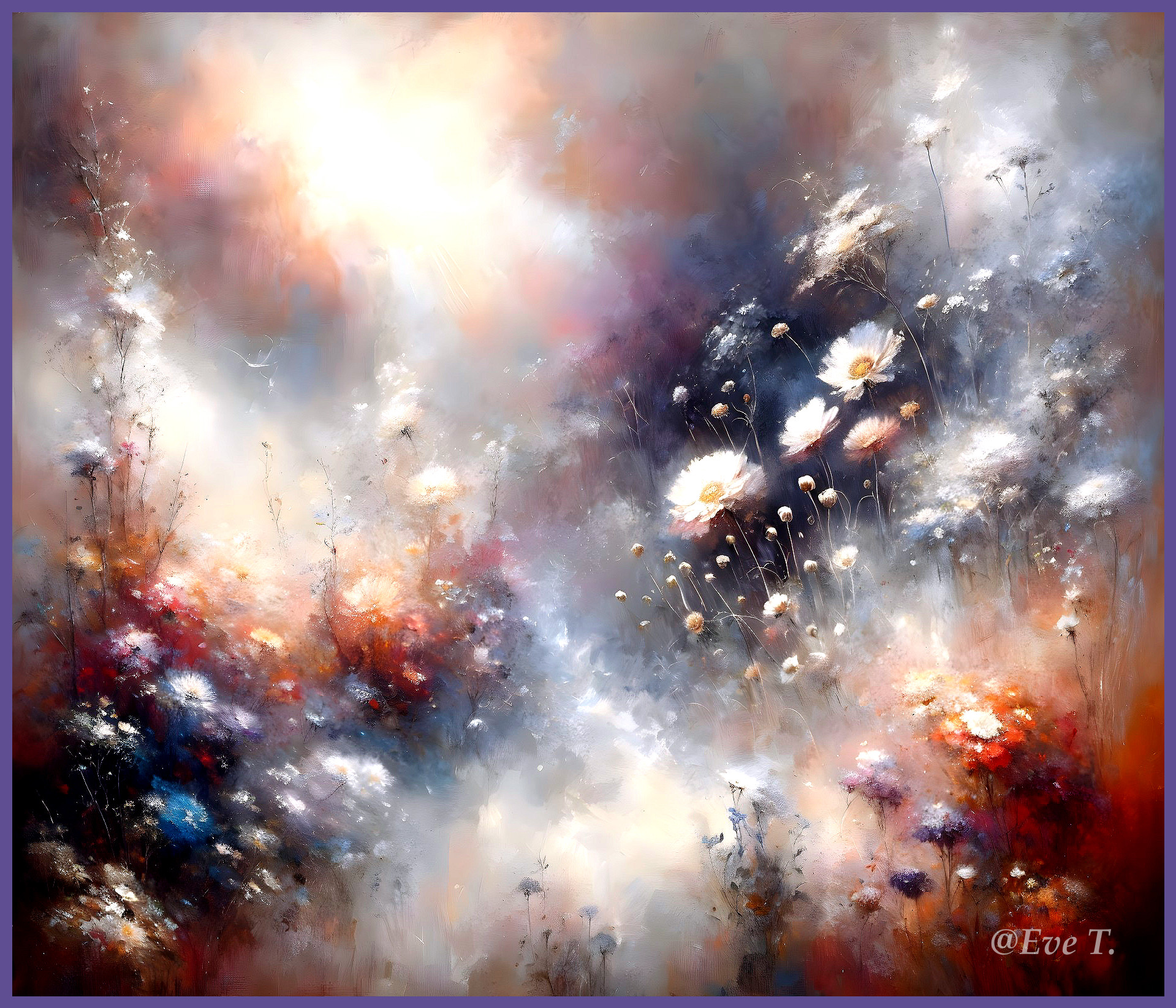 Vibrant Abstract Landscape with Colorful Swirls