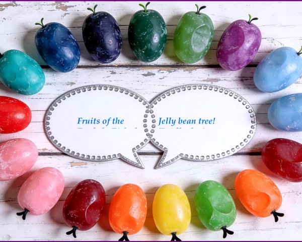 Colorful Decorative Pebbles on White Wooden Table