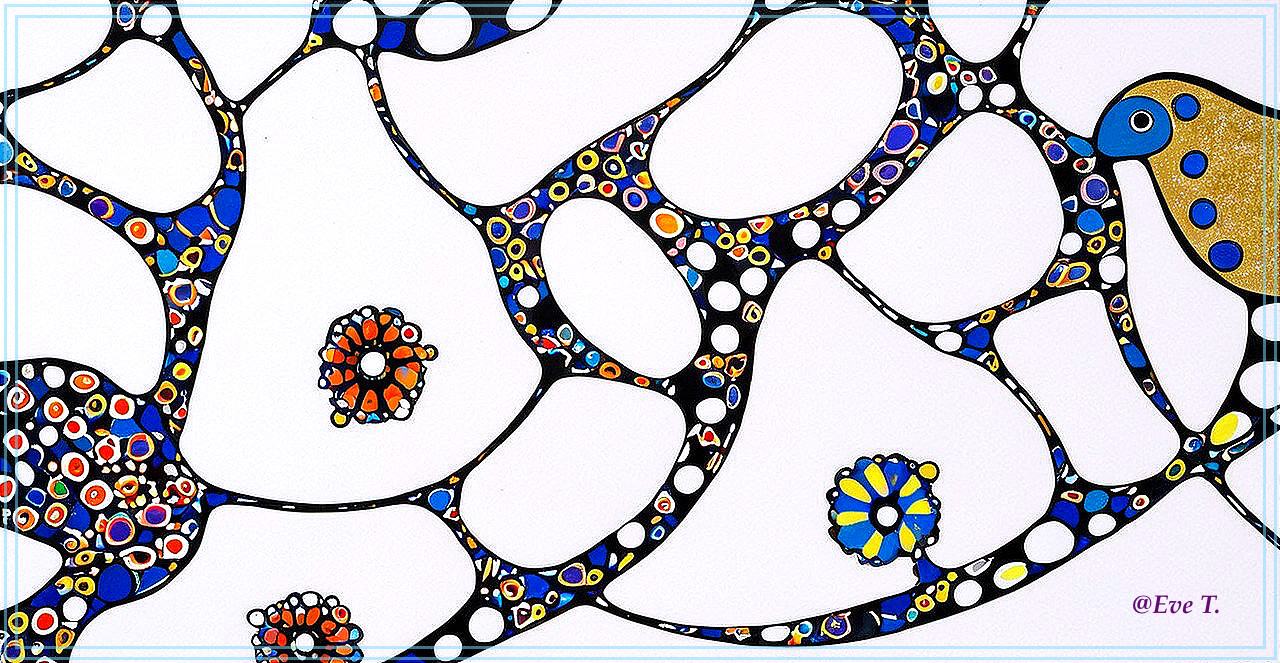 Abstract Design with Colorful Irregular Shapes