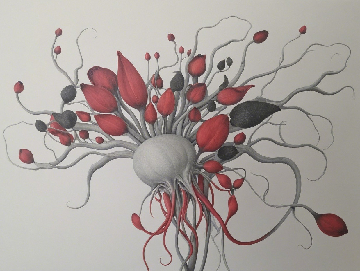 Surreal Illustration of a Plant-Like Structure