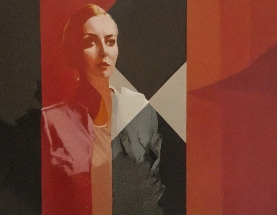 Pop Art Digital Painting Featuring Geometric Shapes