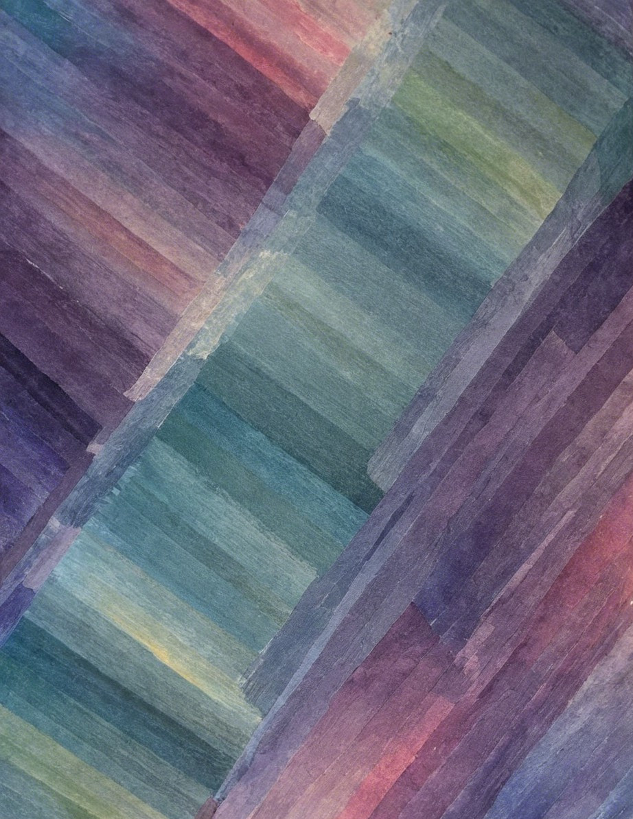 Vibrant Abstract Painting with Diagonal Stripes