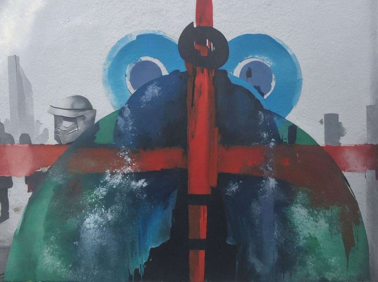 Abstract Composition with Dome and Red Cross Detail