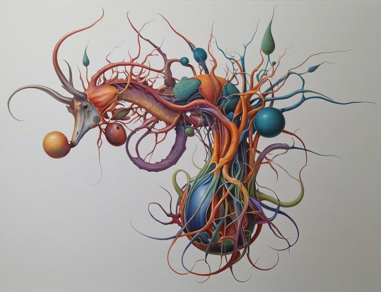Surreal Organic Composition with Abstract Forms