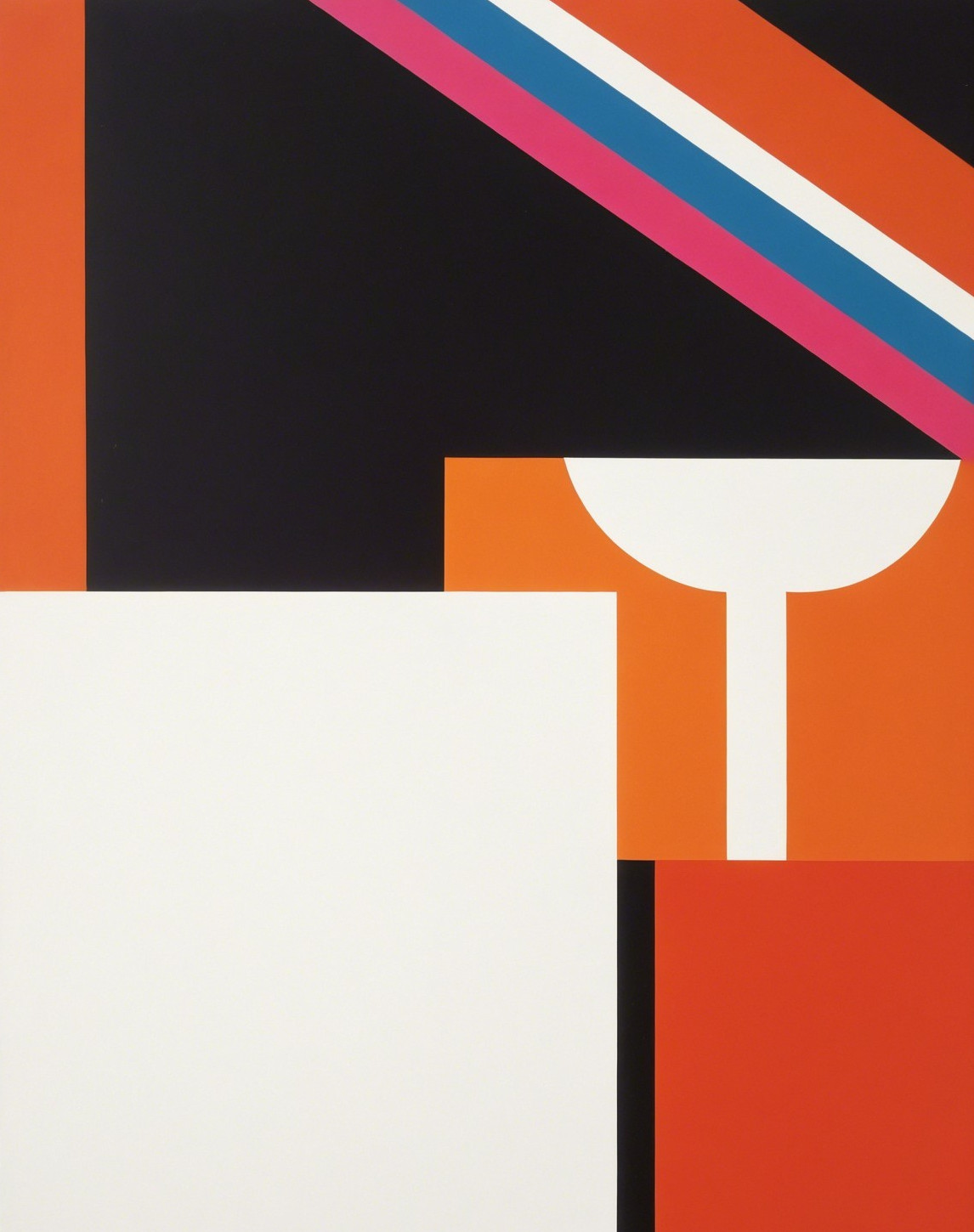 Vibrant Geometric Shapes in Bold Colors and Stripes