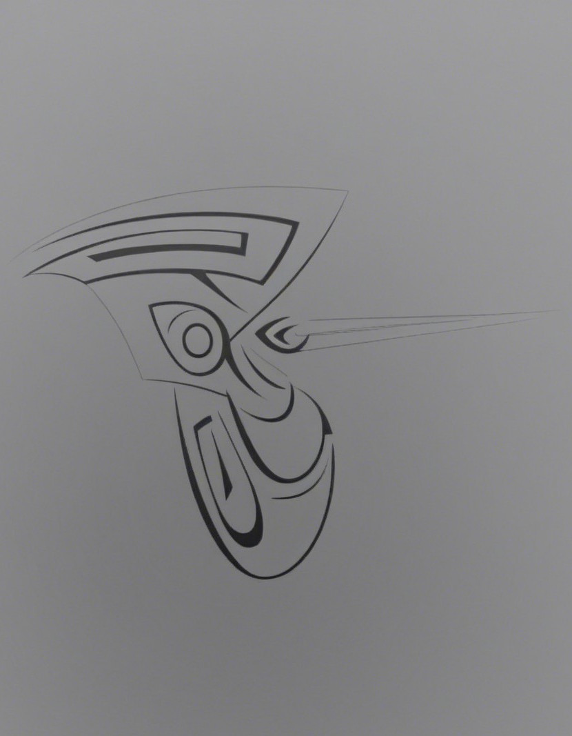 Minimalist Abstract Design of Futuristic Object