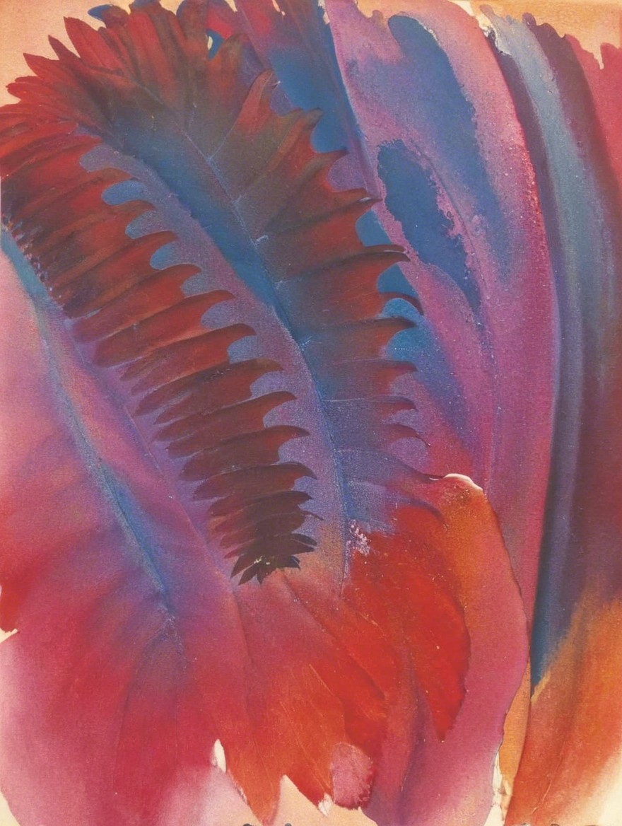 Vibrant Abstract Painting with Bold Color Blends
