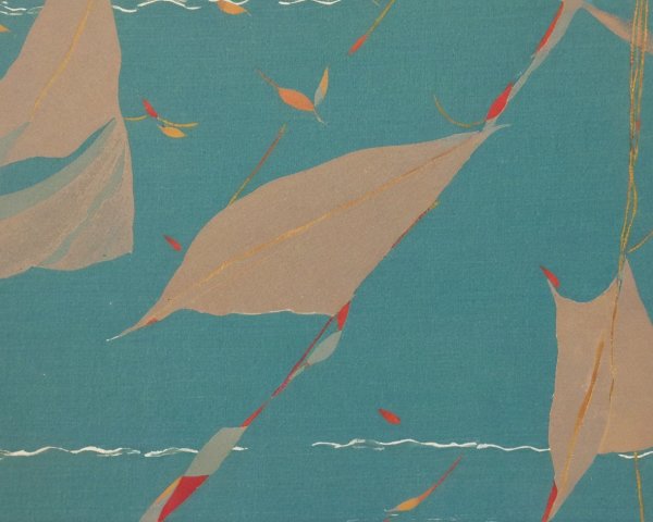 Abstract Design with Stylized Leaves and Colors