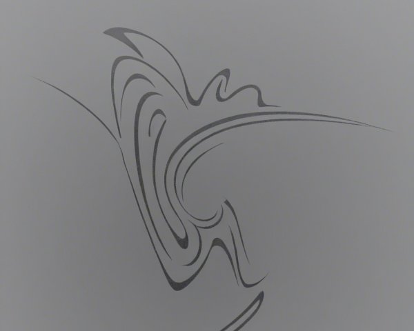 Abstract Design with Fluid Swirling Lines and Monochrome