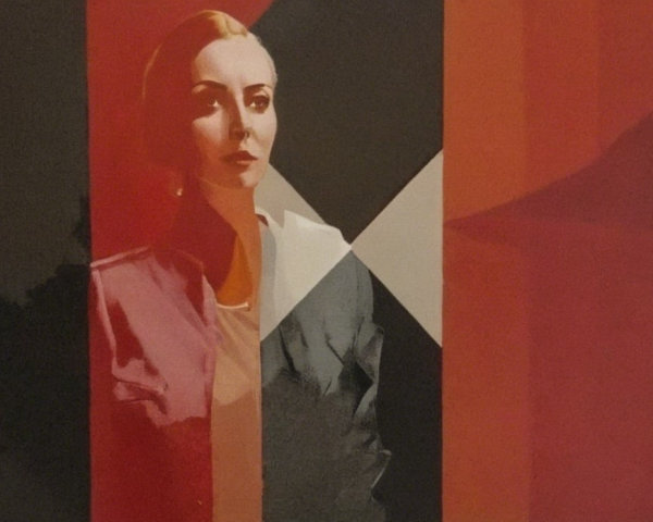 Pop Art Digital Painting Featuring Geometric Shapes