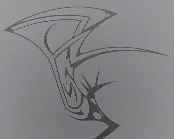 Abstract Design with Flowing Lines and Sharp Angles